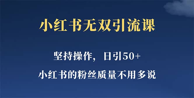 小红书无双课一天引50+女粉，不用做视频发视频，小白也很容易上手拿到结果-南风轻创
