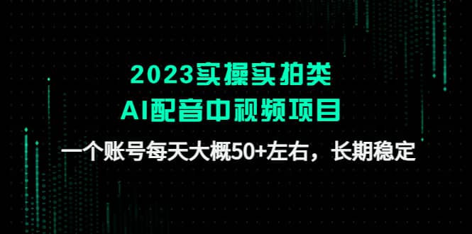 2023实操实拍类AI配音中视频项目，一个账号每天大概50+左右，长期稳定-南风轻创