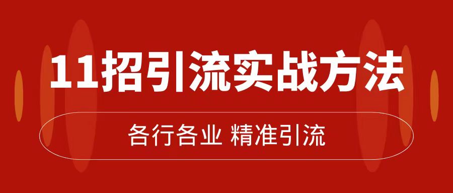 精准引流术：11招引流实战方法，让你私域流量加到爆（11节课完整版）-南风轻创