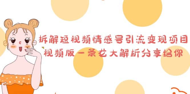 拆解短视频情感号引流变现项目，视频版一条龙大解析分享给你-南风轻创