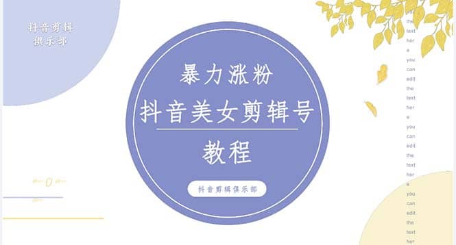 抖音快手暴力涨粉美女混剪视频教程 百分百过原创图片教程 附带违规申诉方法-南风轻创
