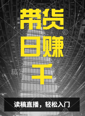 视频号技术直播带货， 会读稿就行，小白日入1000+-南风轻创