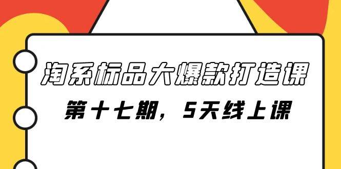 淘系标品大爆款打造课-第十七期，5天线上课-南风轻创