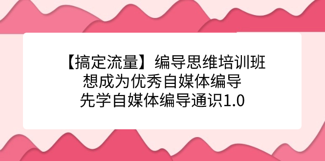 【搞定流量】编导思维培训班，想成为优秀自媒体编导先学自媒体编导通识1.0-南风轻创