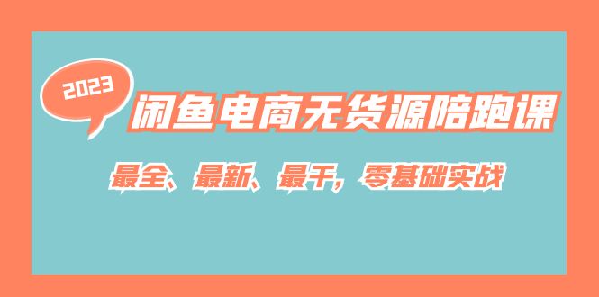 闲鱼电商无货源陪跑课，最全、最新、最干，零基础实战！-南风轻创
