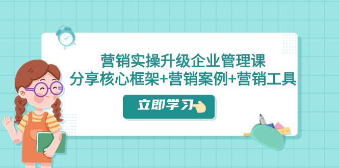 营销实操升级·企业管理课：分享核心框架+营销案例+营销工具（课程+文档）-南风轻创