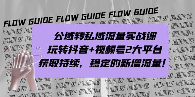 公域转私域流量实战课，玩转抖音+视频号2大平台，获取持续，稳定的新增流量-南风轻创