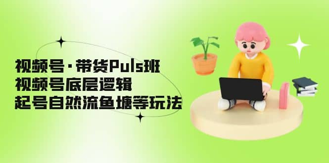 视频号·带货Puls班，视频号底层逻辑，起号自然流鱼塘等玩法-南风轻创