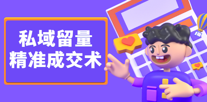 私域留量精准成交术，学习打造自己的私域流量，价值699元-南风轻创