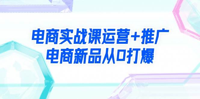电商实战课运营+推广，电商新品从0打爆（99节视频课）-南风轻创