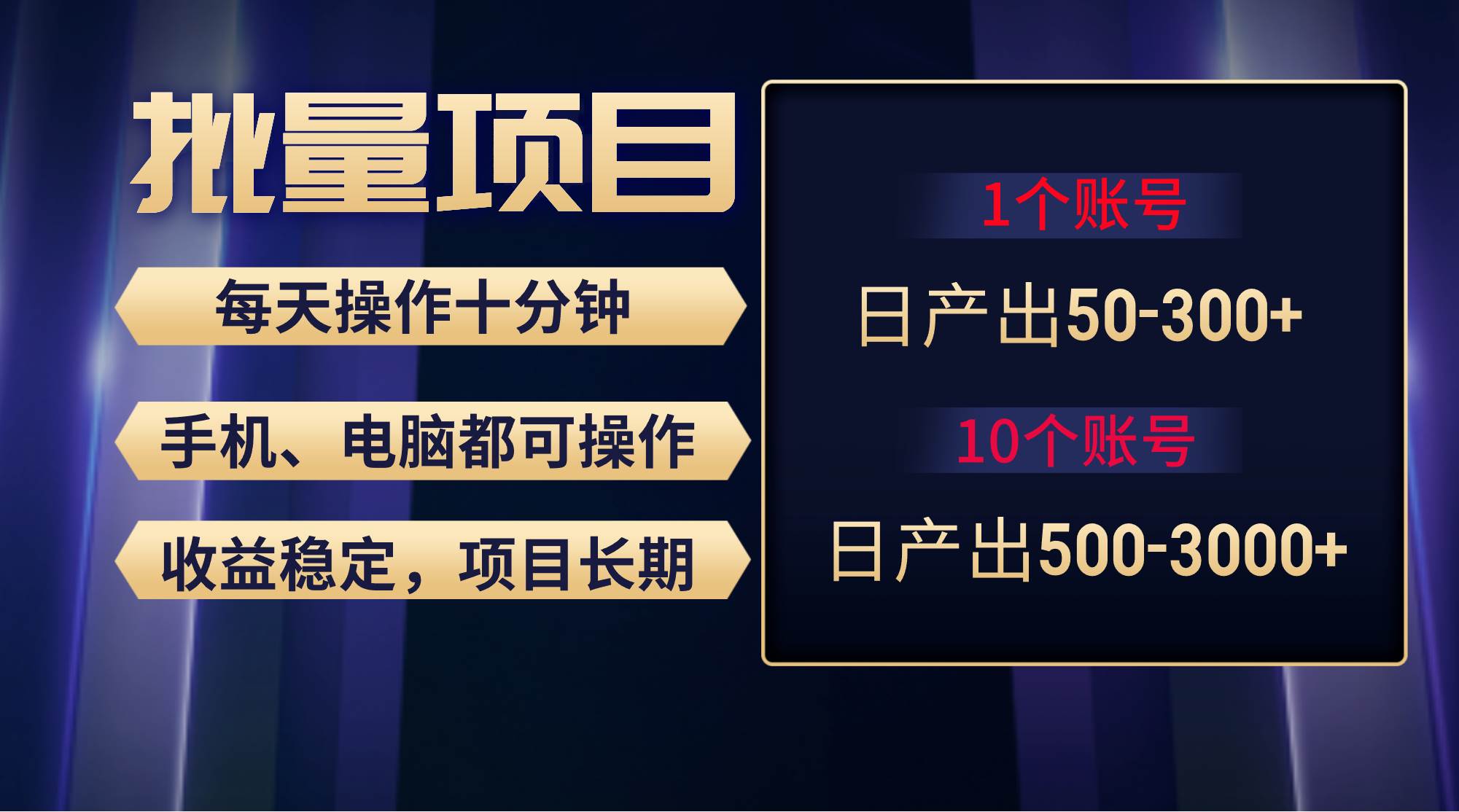 红利项目稳定月入过万，无脑操作好上手，轻松日入300+-南风轻创