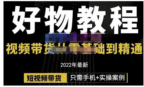 锅锅老师好物分享课程：短视频带货从零基础到精通，只需手机+实操-南风轻创