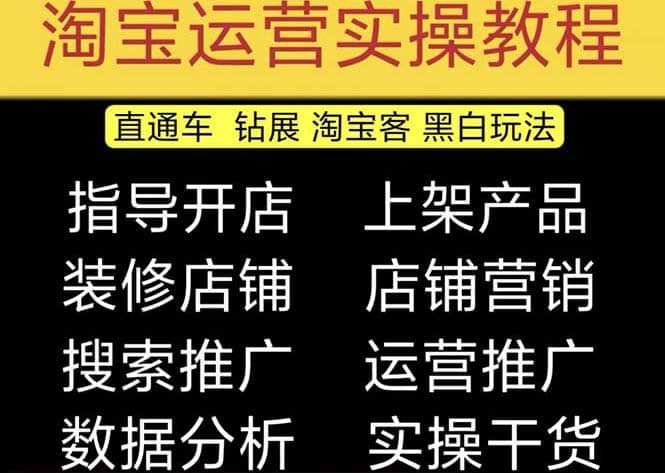 2023淘宝开店教程0基础到高级全套视频网店电商运营培训教学课程（2月更新）-南风轻创