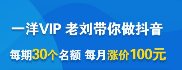 一洋电商抖音VIP，每月集训课+实时答疑+资源共享+联盟合作价值580元-南风轻创