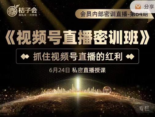《视频号直播密训班》，抓住视频号直播的红利 价值12800-南风轻创