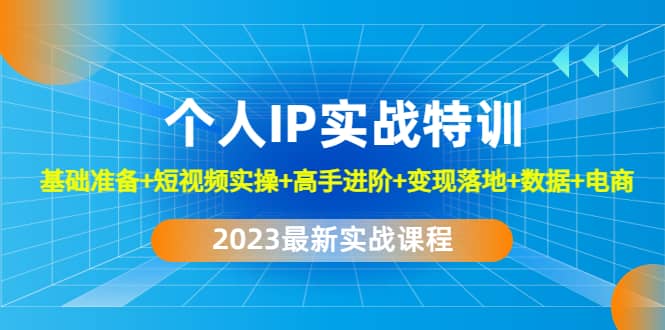 2023个人IP实战特训：基础准备+短视频实操+高手进阶+变现落地+数据+电商-南风轻创
