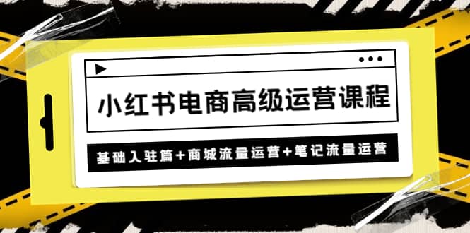 小红书电商高级运营课程：基础入驻篇+商城流量运营+笔记流量运营-南风轻创