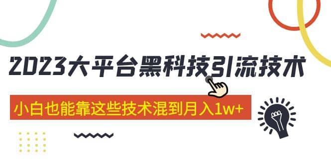 价值4899的2023大平台黑科技引流技术 29节课-南风轻创