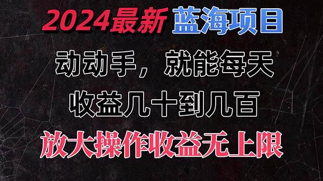 有手就行的2024全新蓝海项目，每天1小时收益几十到几百，可放大操作收…-南风轻创