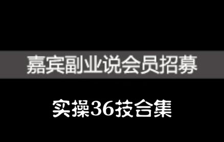 嘉宾副业说实操36技合集，价值1380元-南风轻创