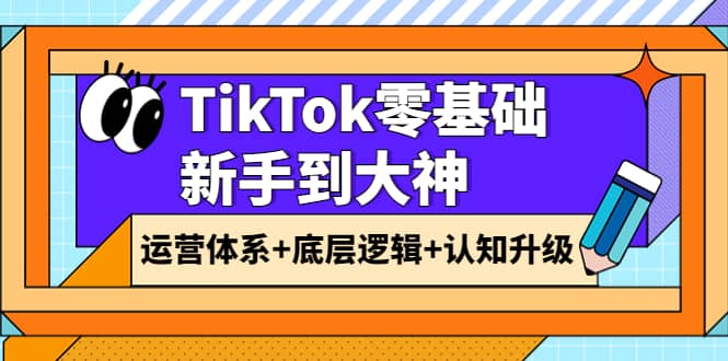 TikTok零基础新手到大神：运营体系+底层逻辑+认知升级（9节系列课）-南风轻创