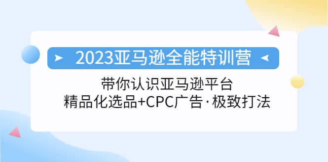 2023亚马逊全能特训营：玩转亚马逊平台+精品化·选品+CPC广告·极致打法-南风轻创
