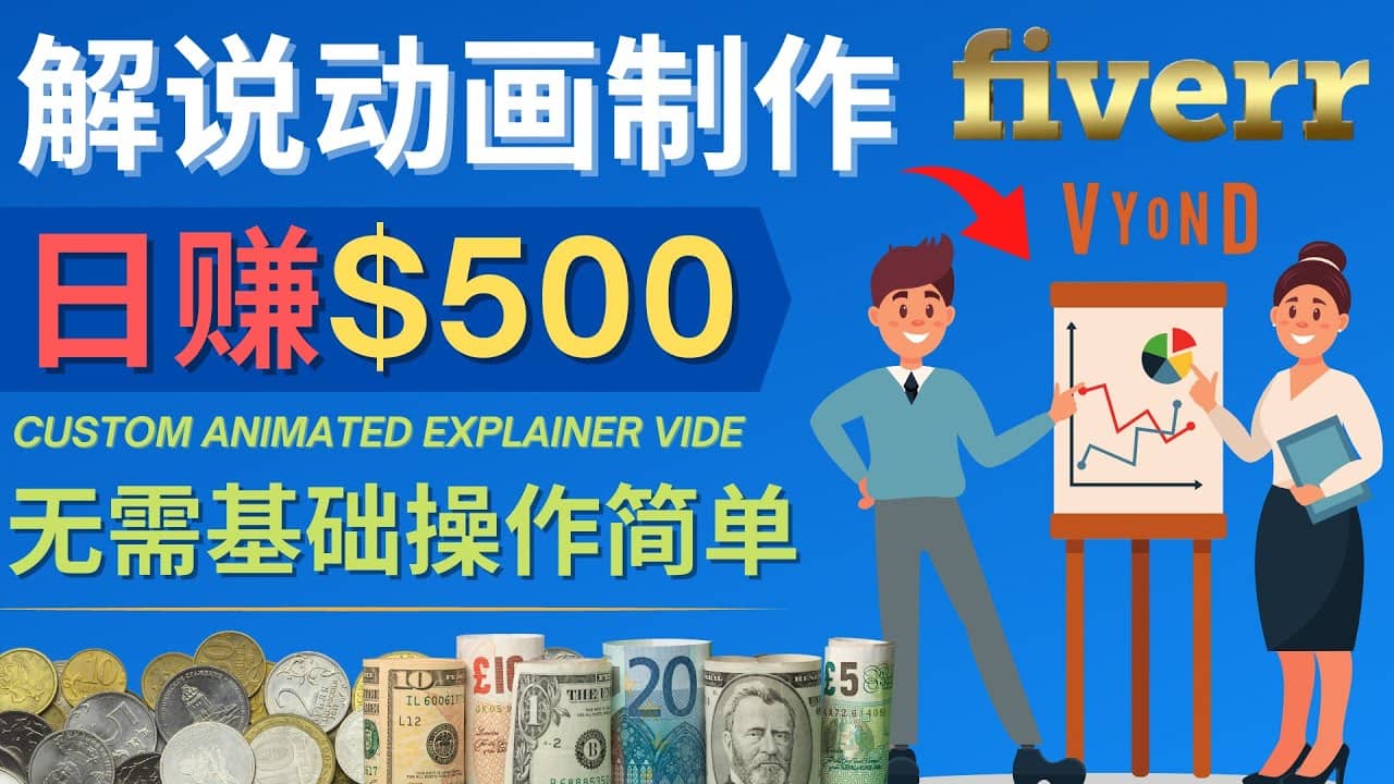制作解说类动画视频（Animated Explainer）日赚500美元以上 – 0基础可操作-南风轻创