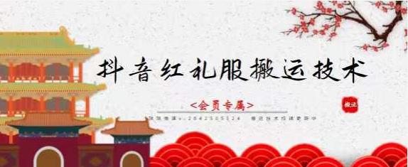 抖音红礼服搬运技术，最近很火的搬运方法，外面收大几百-南风轻创