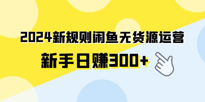 2024新规则闲鱼无货源运营新手日赚300+-南风轻创