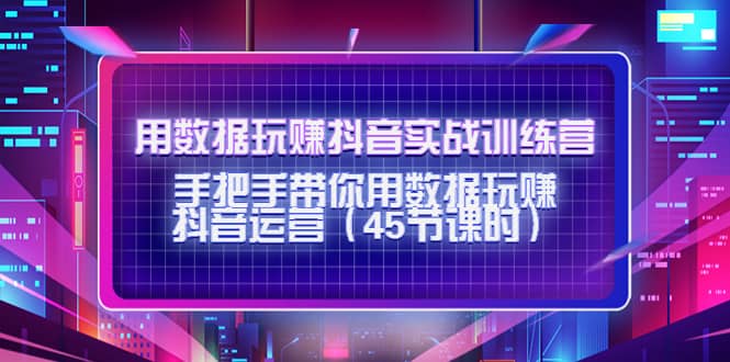 用数据玩赚抖音实战训练营：手把手带你用数据玩赚抖音运营（45节课时）-南风轻创