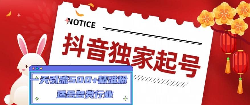 抖音独家起号，适合各类行业（9节视频课）-南风轻创