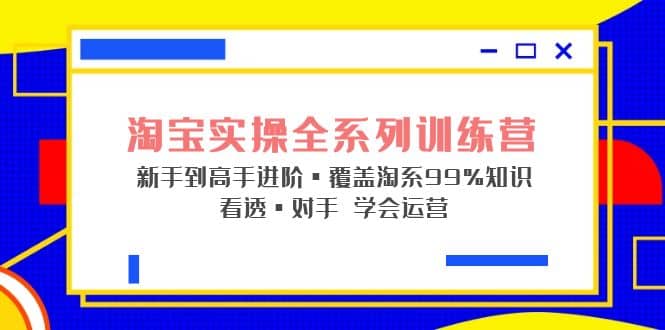 淘宝实操全系列训练营 新手到高手进阶·覆盖·99%知识 看透·对手 学会运营-南风轻创