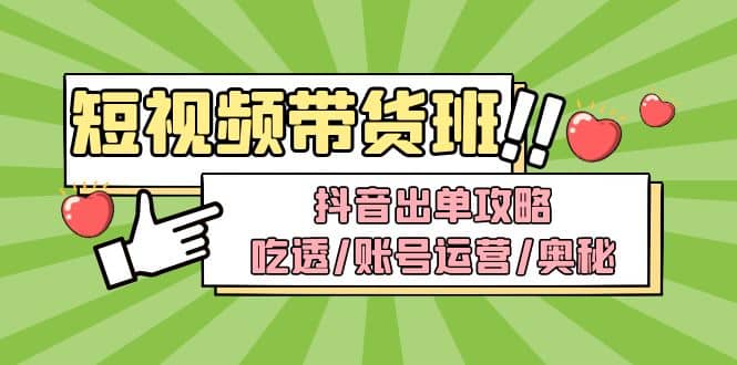 短视频带货内训营：抖音出单攻略，吃透/账号运营/奥秘，轻松带货-南风轻创