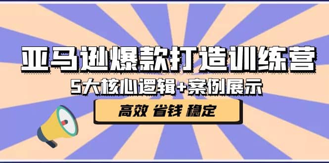 亚马逊爆款打造训练营：5大核心逻辑+案例展示 打造爆款链接 高效 省钱 稳定-南风轻创