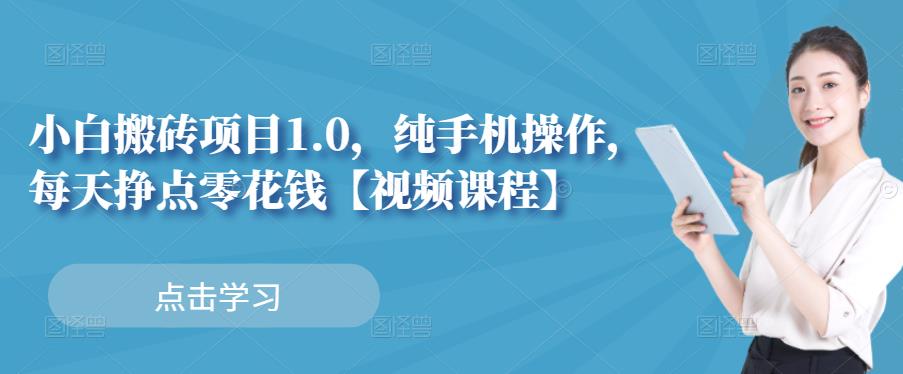 小白搬砖项目1.0，纯手机操作，每天兼职挣点零花钱-南风轻创