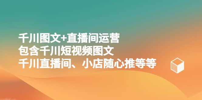 千川图文+直播间运营，包含千川短视频图文、千川直播间、小店随心推等等-南风轻创