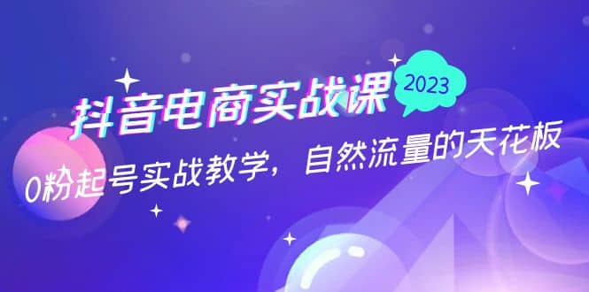 抖音电商实战课：0粉起号实战教学，自然流量的天花板（2月19最新）-南风轻创