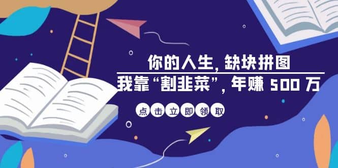 某高赞电子书《你的 人生，缺块 拼图——我靠“割韭菜”，年赚 500 万》-南风轻创