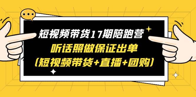 短视频带货17期陪跑营 听话照做保证出单（短视频带货+直播+团购）-南风轻创