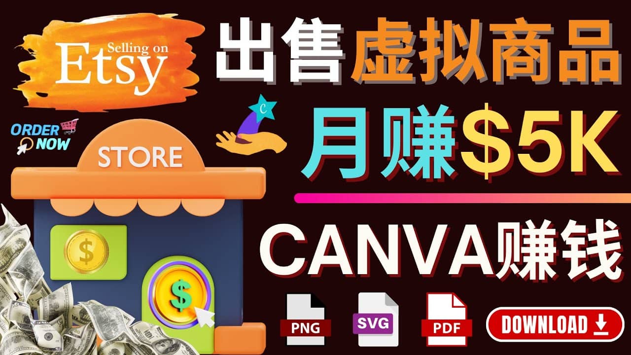 通过Etsy出售Canva模板，操作简单，收益高，月赚5000美元-南风轻创