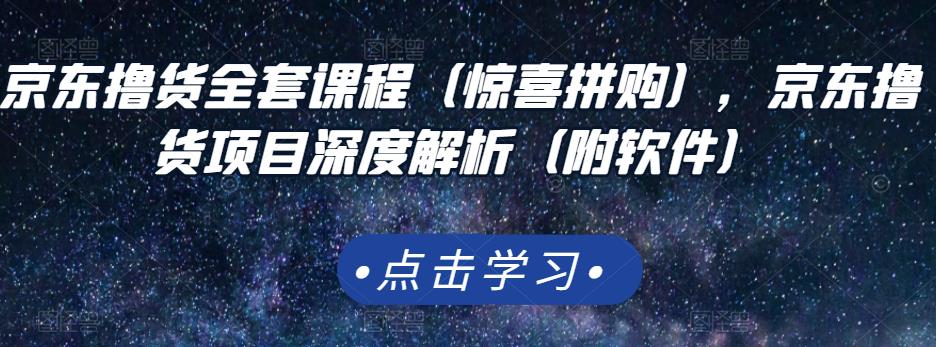 京东撸货全套课程（惊喜拼购），京东撸货项目深度解析（附软件）-南风轻创