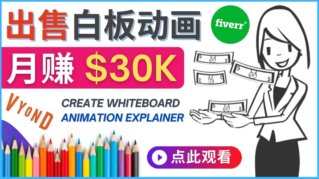 如何用最简单制作白板动画（WhiteBoard Animation）月赚3万美元-南风轻创