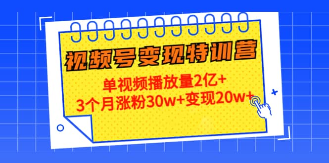 20天视频号变现特训营：单视频播放量2亿+-南风轻创