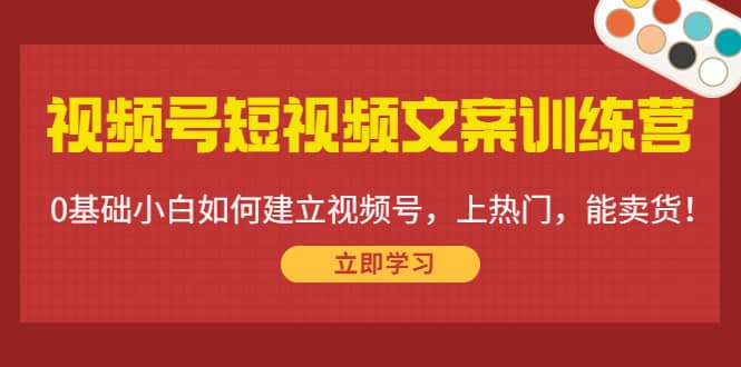 视频号短视频文案训练营：0基础小白如何建立视频号，上热门，能卖货！-南风轻创