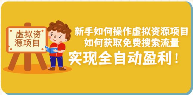 新手如何操作虚拟资源项目：如何获取免费搜索流量，实现全自动盈利！-南风轻创