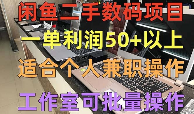 闲鱼二手数码项目，个人副业低保收入，工作室批量放大操作-南风轻创