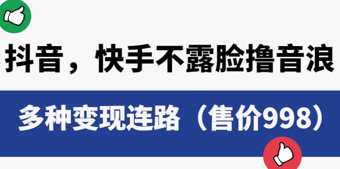 抖音，快手不露脸撸音浪项目，多种变现连路（售价998）-南风轻创