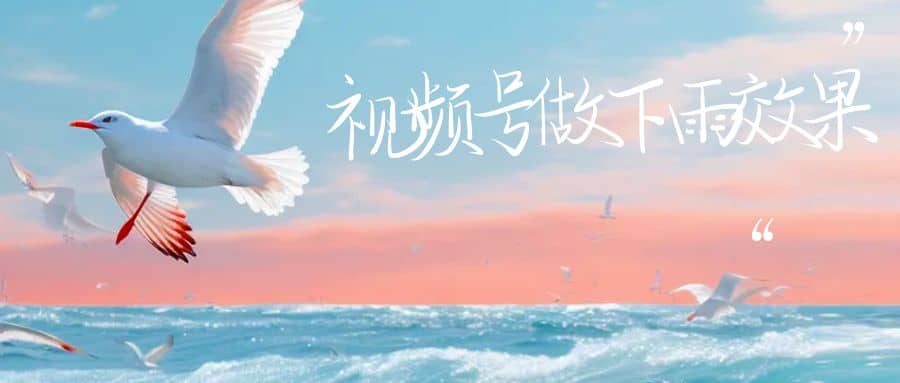 视频号做下雨视频一个账号一周涨粉10W+年入100w-南风轻创