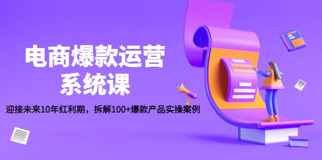 电商爆款运营系统课：迎接未来10年红利期，拆解100+爆款产品实操案例-南风轻创
