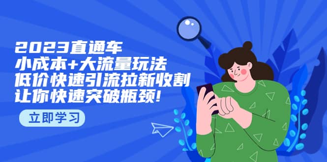 2023直通小成本+大流量玩法，低价快速引流拉新收割，让你快速突破瓶颈-南风轻创